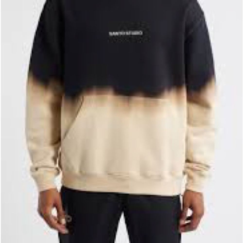 Sandro Black and Tan Ombre Crewneck Sweater - Picture 1 of 10